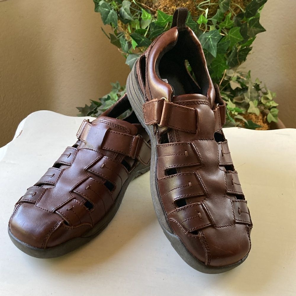 Drew Dublin Leather Fisherman Style Mens Sandals Size 11